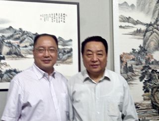 与北海舰队原副政委傅渤海合影